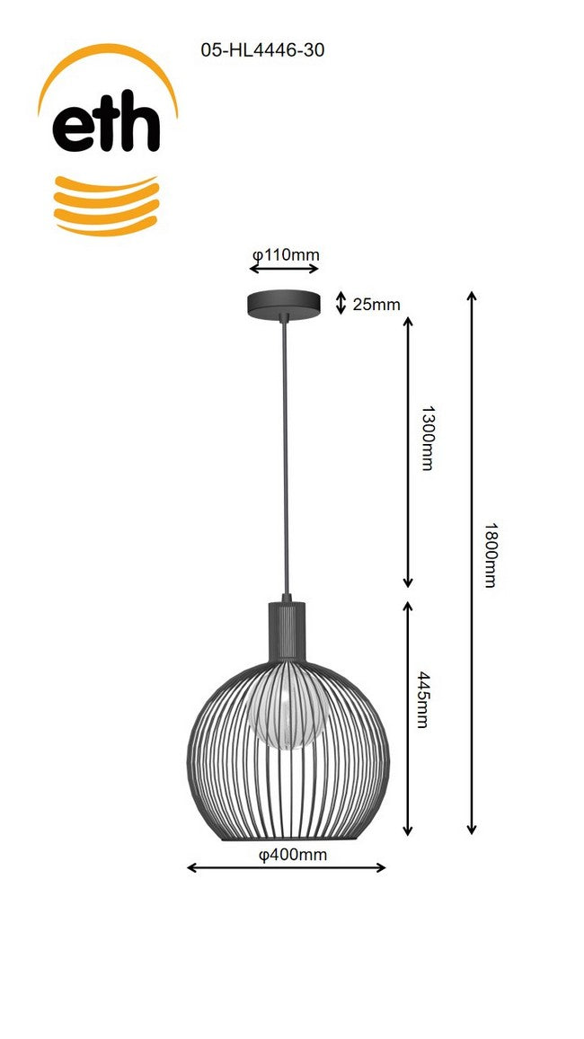 Dutch Design Vintage Wire Hanglamp 40cm - De Smid Verlichting