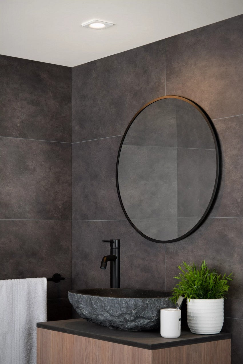 Lucide Ziva Inbouws. Vierkant Ip44 09924/01/31 Wit - De Smid Verlichting