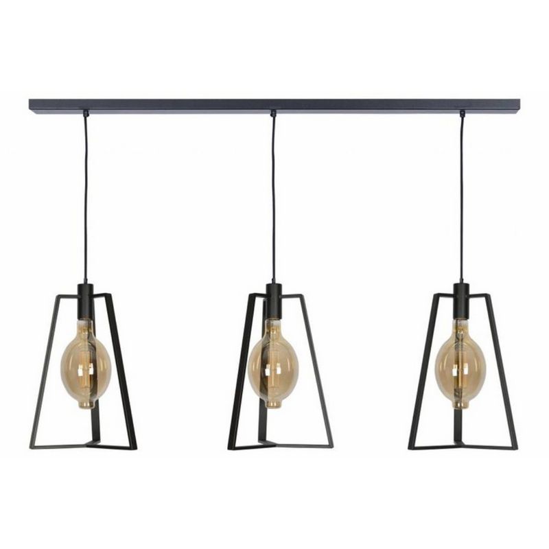 Ztahl Trevi 3-Lichts Hanglamp Mat Zwart - De Smid Verlichting