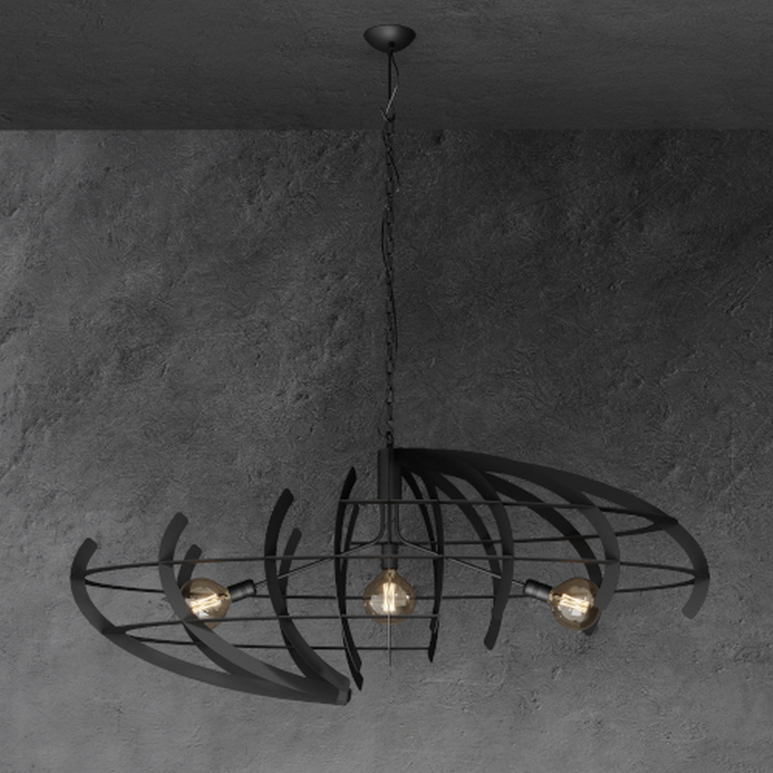 Ztahl Terra Hanglamp Ovaal 150x60cm 2408-Platinum - De Smid Verlichting