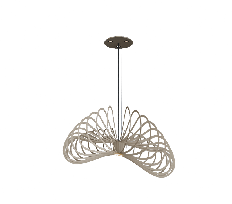 Ztahl 5812-Quartz Martani Hanglamp Ø125cm + afstandsbediening incl. 4x downlights Quartz - De Smid Verlichting