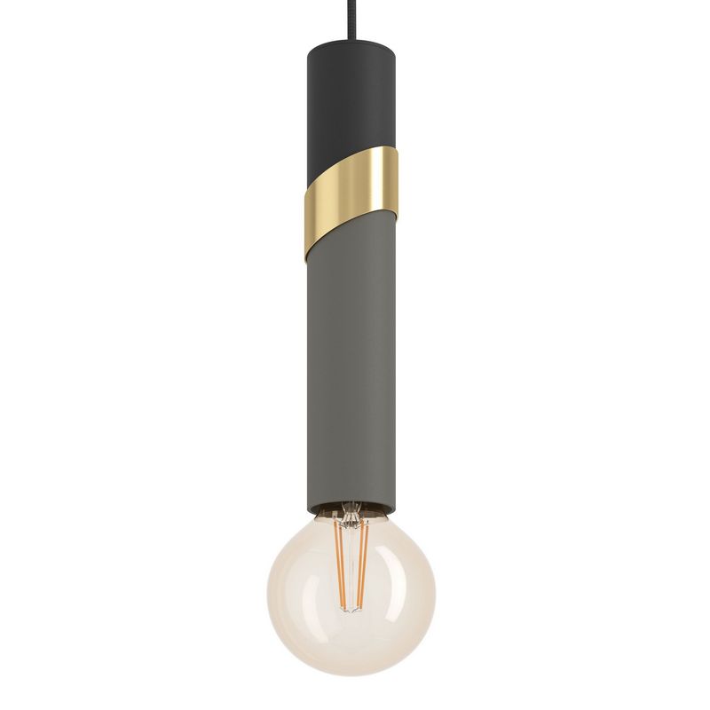 Eglo Cedral Hanglamp Zwart/Mat goud/Grey - De Smid Verlichting
