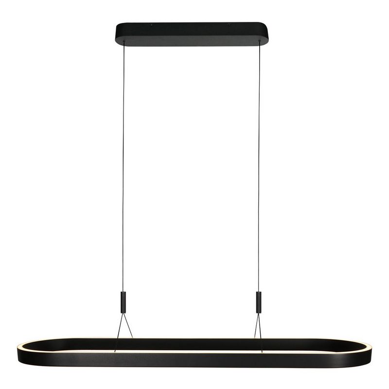 Mykty Ovale Hanglamp Zwart met Cable Lift Systeem 10500Lumen - De Smid Verlichting