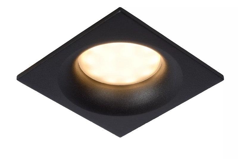 Lucide Ziva Inbouwspot Vierkant Ip44 09924/01/30 Zwart - De Smid Verlichting