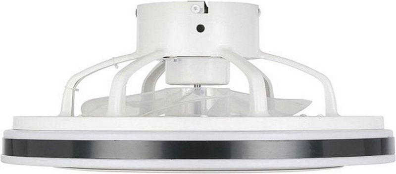 Almeria Plafondventilator Ø48cm Zwart/Wit +Verlichting + Afstandsbediening - De Smid Verlichting