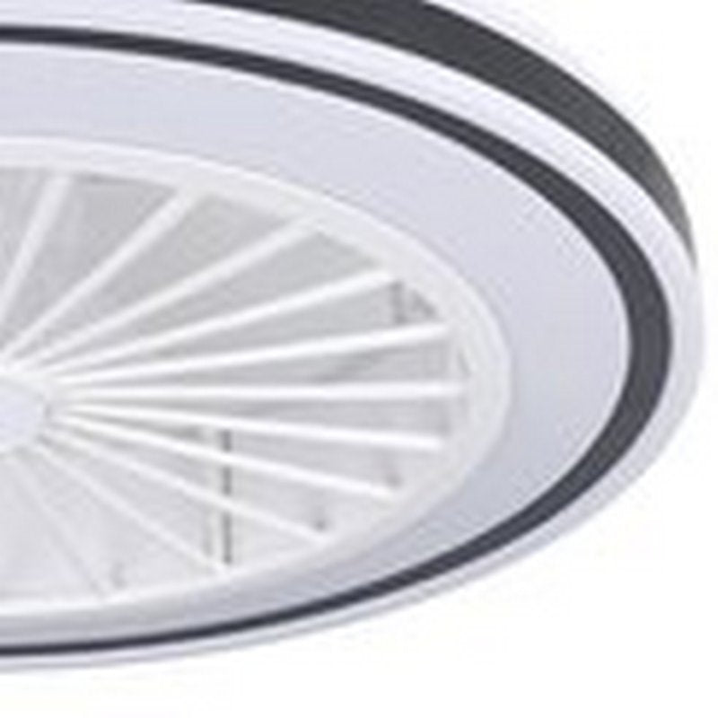 Almeria Plafondventilator Ø48cm Zwart/Wit +Verlichting + Afstandsbediening - De Smid Verlichting