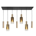 Highlight Perugia 7-Lichts Hanglamp Balk H5701.36 Mat Zwart