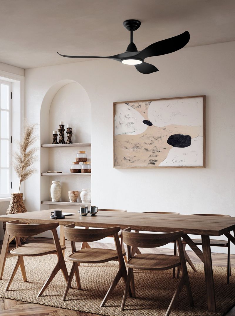 Nieuwste Cirali 52 Plafondventilator Zwart + Verlichting + Afstandsbediening - De Smid Verlichting