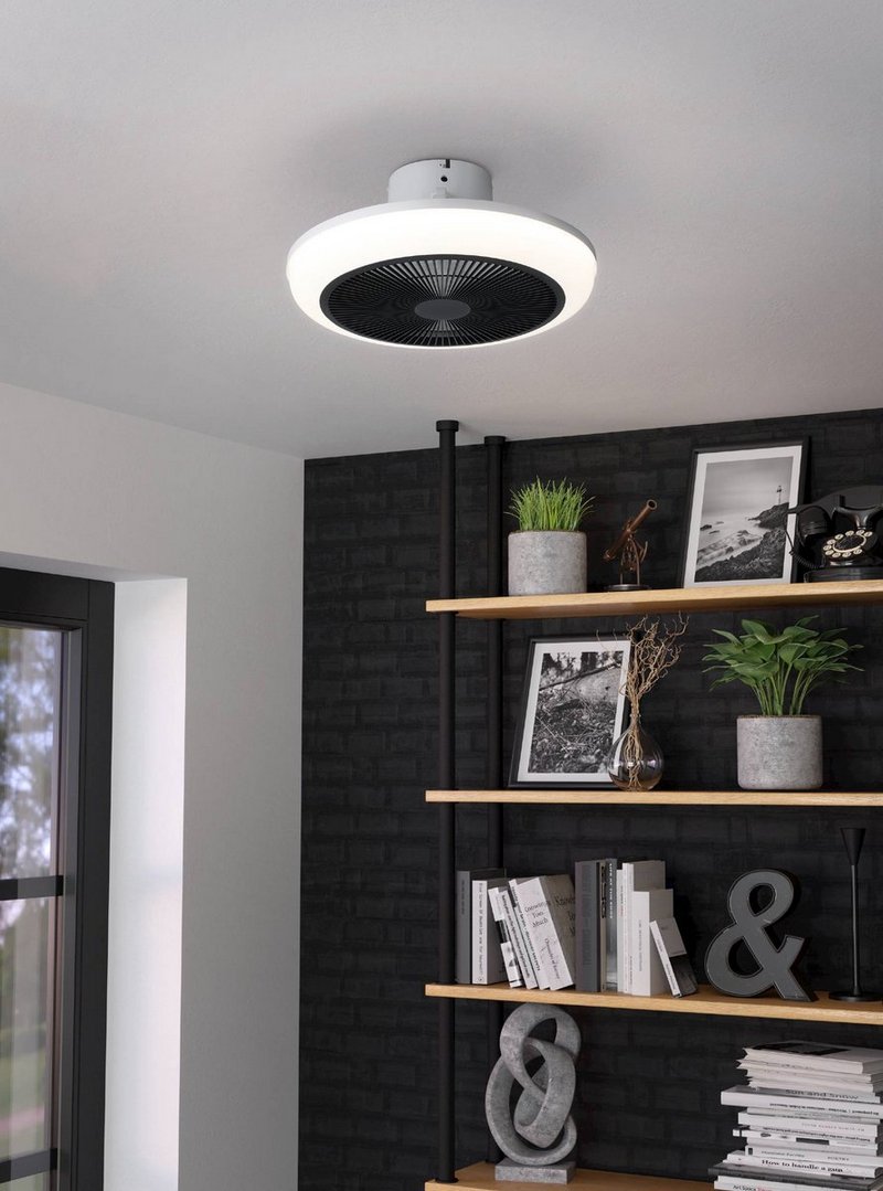 Plafondventilator Sayulita Ø45,5cm Wit + verlichting + afstandsbediening - De Smid Verlichting