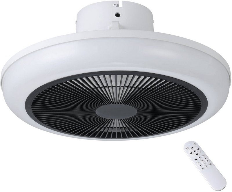 Plafondventilator Sayulita Ø45,5cm Wit + verlichting + afstandsbediening - De Smid Verlichting