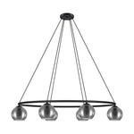 Lifestyle Toneria 6L- Ovale Hanglamp Zwart/Smoke