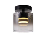 Highlight Salerno 1L Plafondlamp Zwart/Smoke Glas