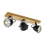 Eglo Gatebeck 3L-Retro Spot 49078 Zwart/Hout