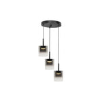 Highlight Salerno 3-Lichts LED Hanglamp Zwart/Glas