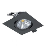 Eglo Saliceto inbouwspot vierkant 98611 Zwart