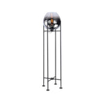 Highlight Fantasy Apple Vloerlamp140cm V4046.01+G2051.18 Zwart/Semi Smoke Op=Op De Laatste Showroommodel
