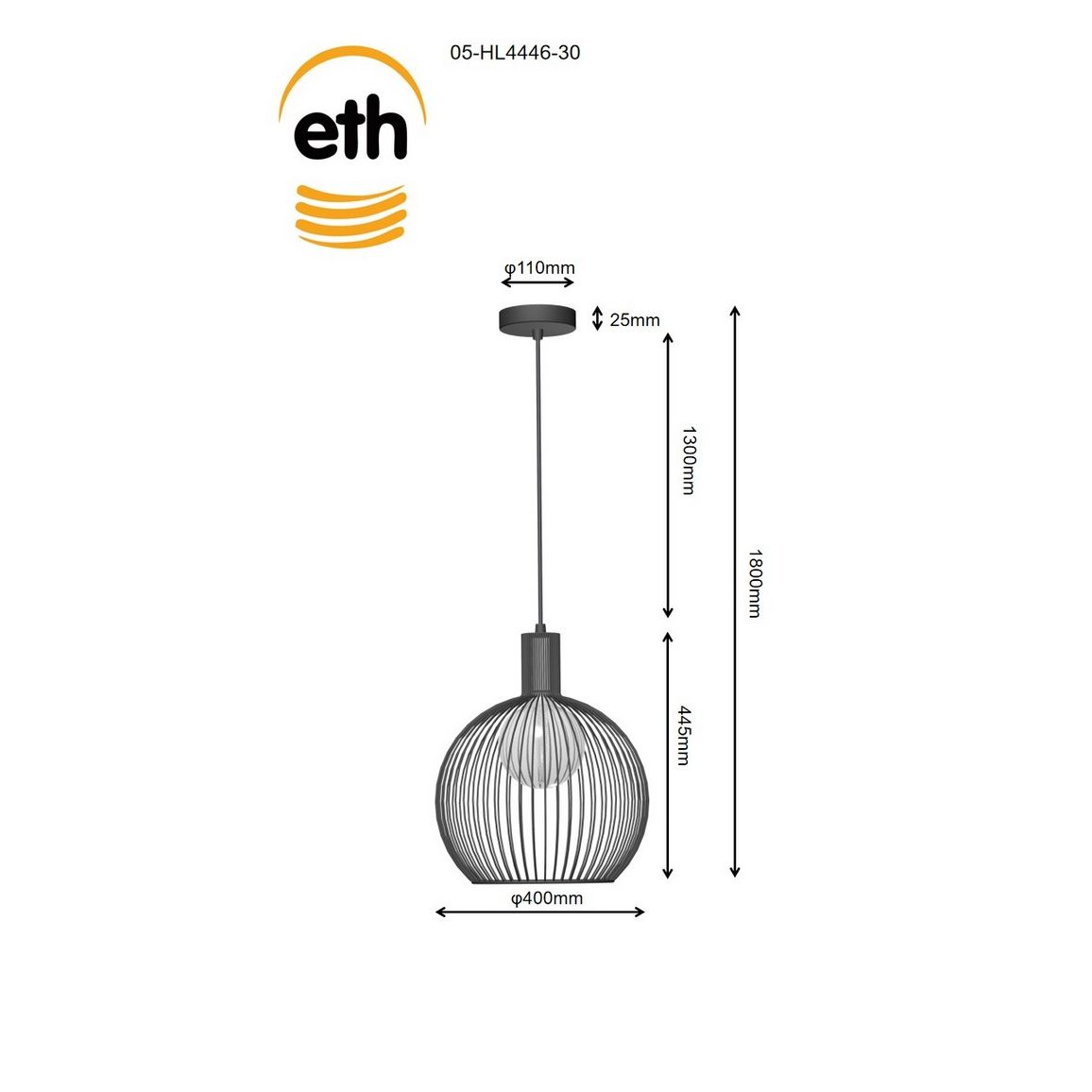 Dutch Design Vintage Wire Hanglamp 40cm - De Smid Verlichting