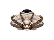 ETH Jessica Plafonnière – Subtiele luxe in natuurlijke tinten | Ø40 cm | Walnut/Black