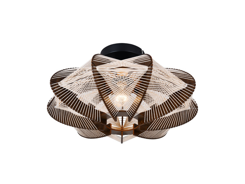 ETH Jessica Plafonnière – Subtiele luxe in natuurlijke tinten | Ø40 cm | Walnut/Black