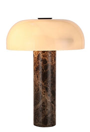 ETH Barbara Kap Ø30cm tafellamp 2x E14 Beige/Marble H37cm