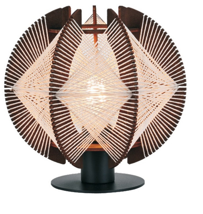 Jessica Tafellamp 1-Lichts 05-TL3410-77 Ø23cm Walnut