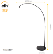 Eth Meander Losse Boogland Zwart Zonder Kap