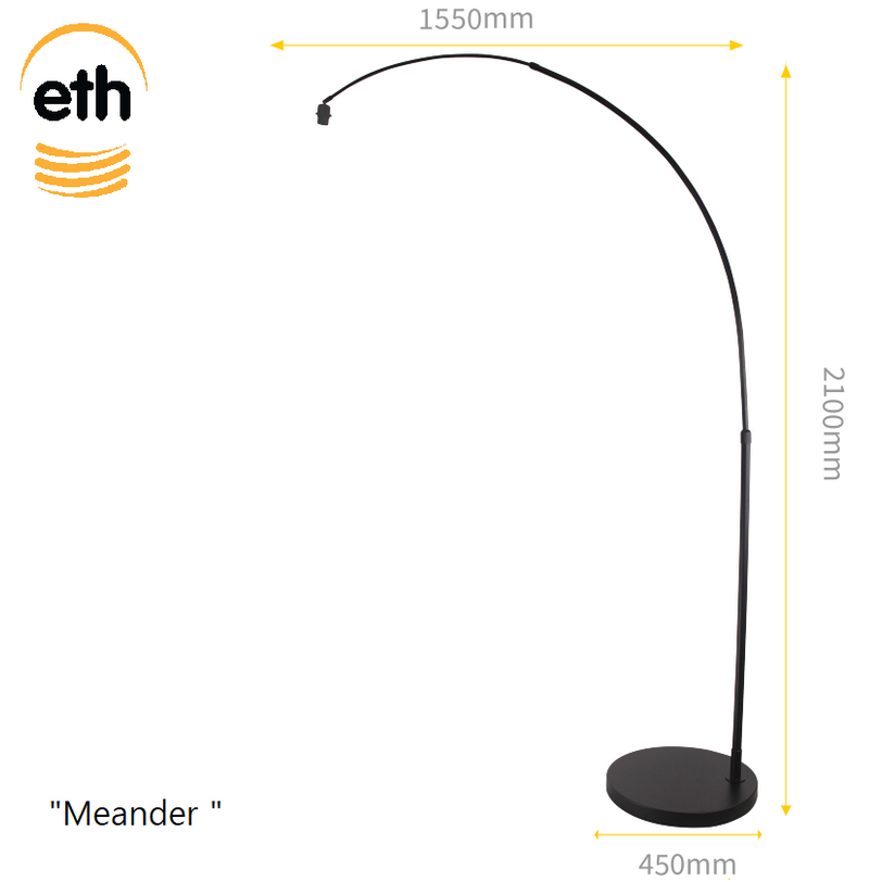 Eth Meander Losse Boogland Zwart Zonder Kap
