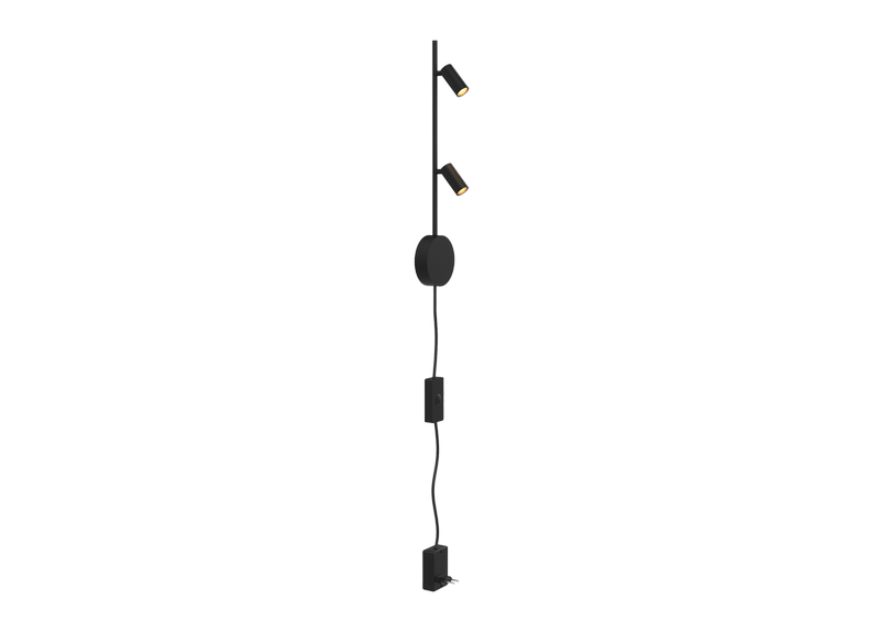 ETH Minora 2-Lichts Spot Wandlamp 7w led dimbaar Zwart