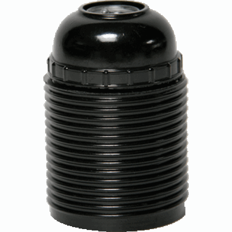 Eth fitting E27 Buiten draad kunststof zwart - De Smid Verlichting