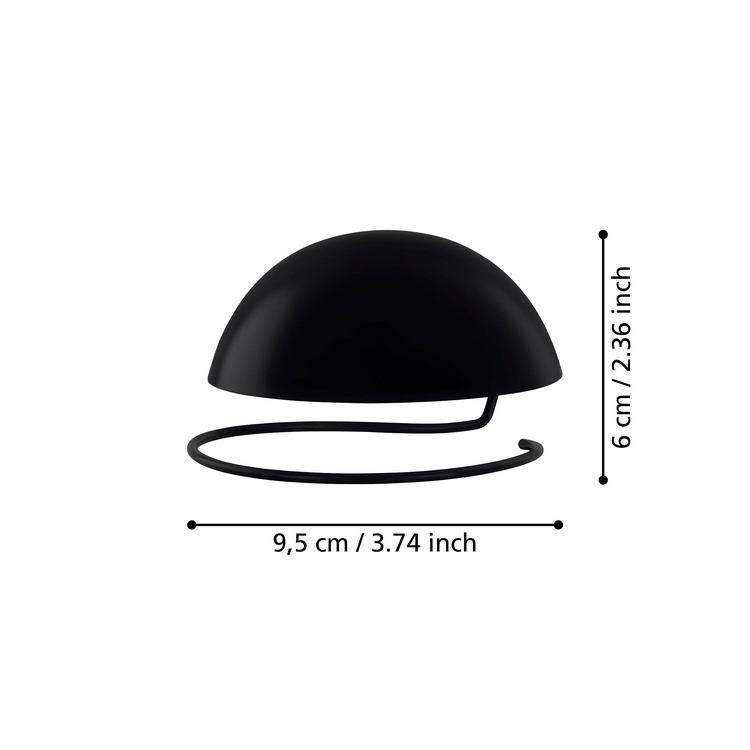 Lichtbron Cover Ø97cm Zwart