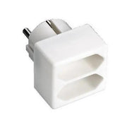 Verloopstekker 2xEuro 2.5A  Wit