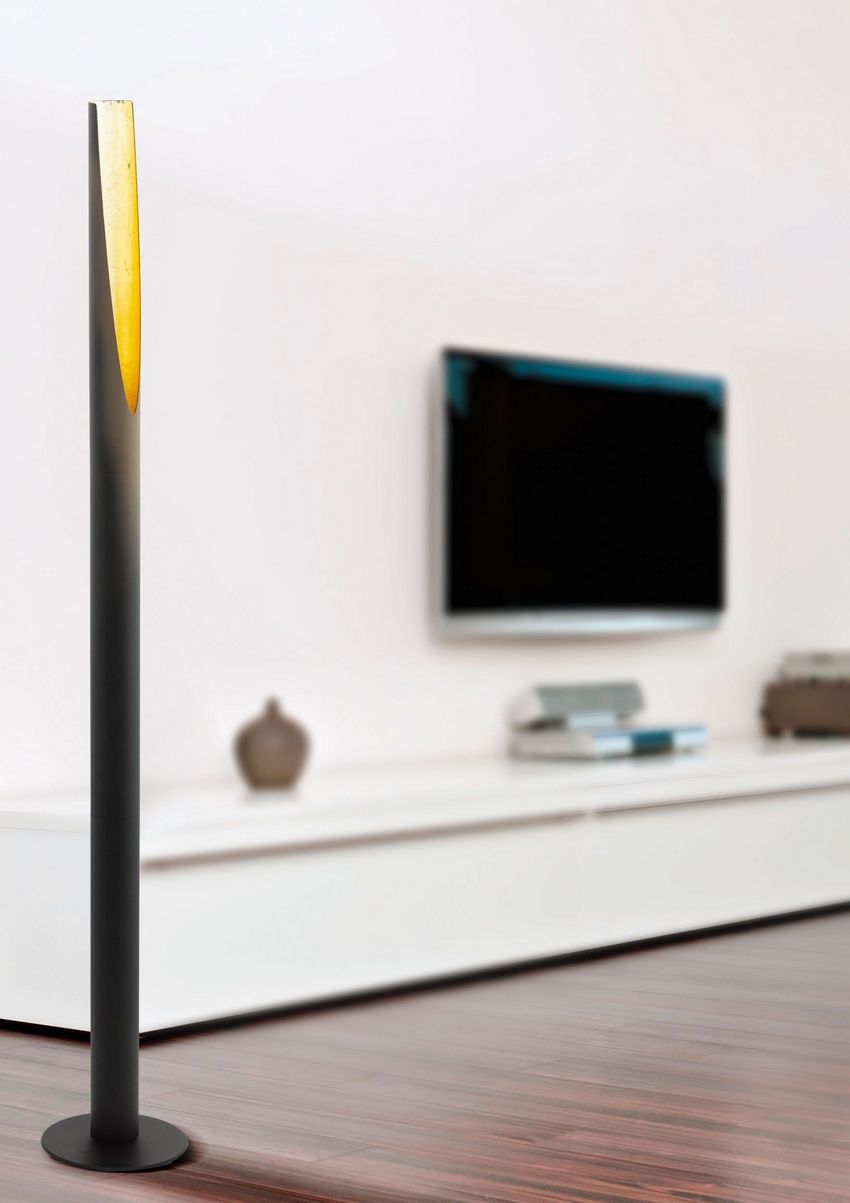 Lifestyle Bakersfield Vloerlamp Zwart/Goud