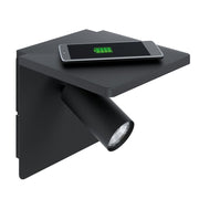 Ciglie Wandlamp met oplaadpunt Zwart