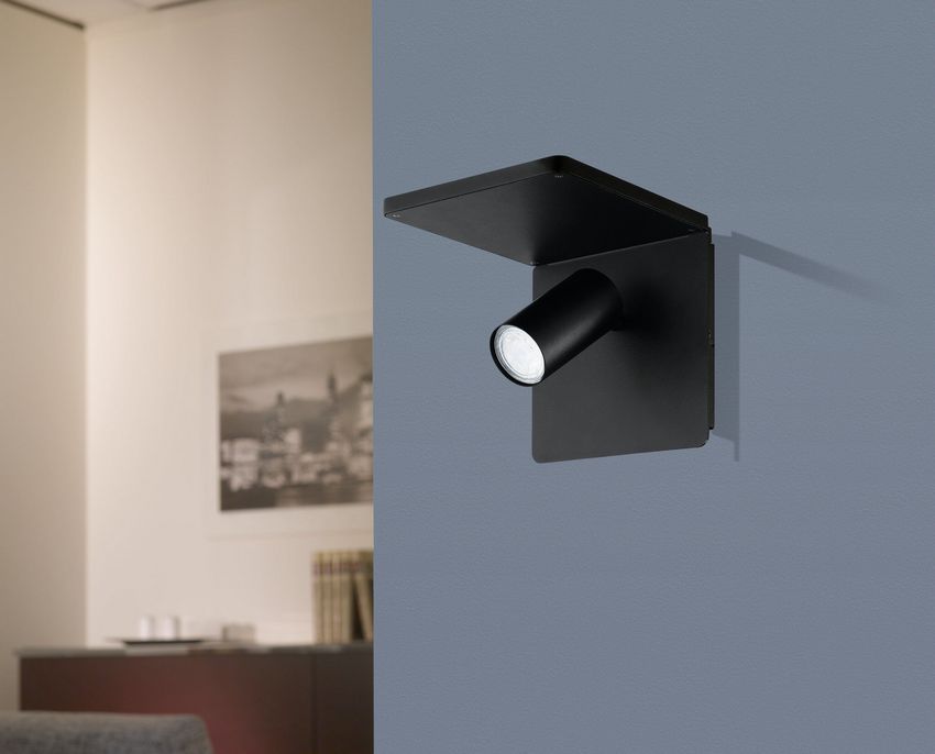 Ciglie Wandlamp met oplaadpunt Zwart