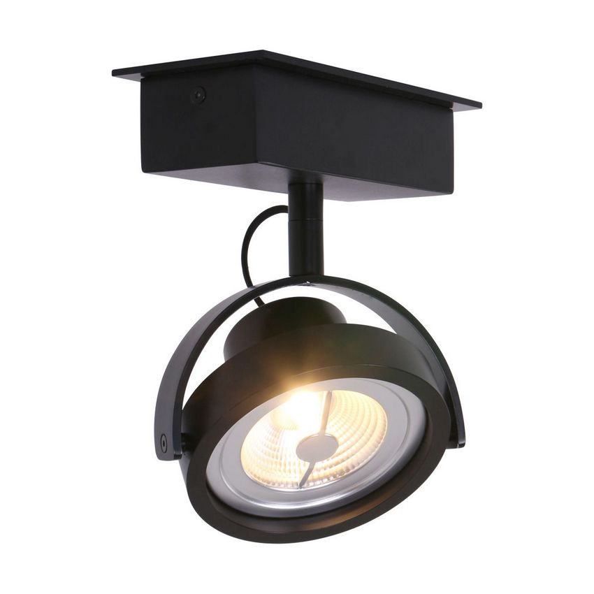 Mexlite 1L-Plafondspot LED 1450ZW Zwart