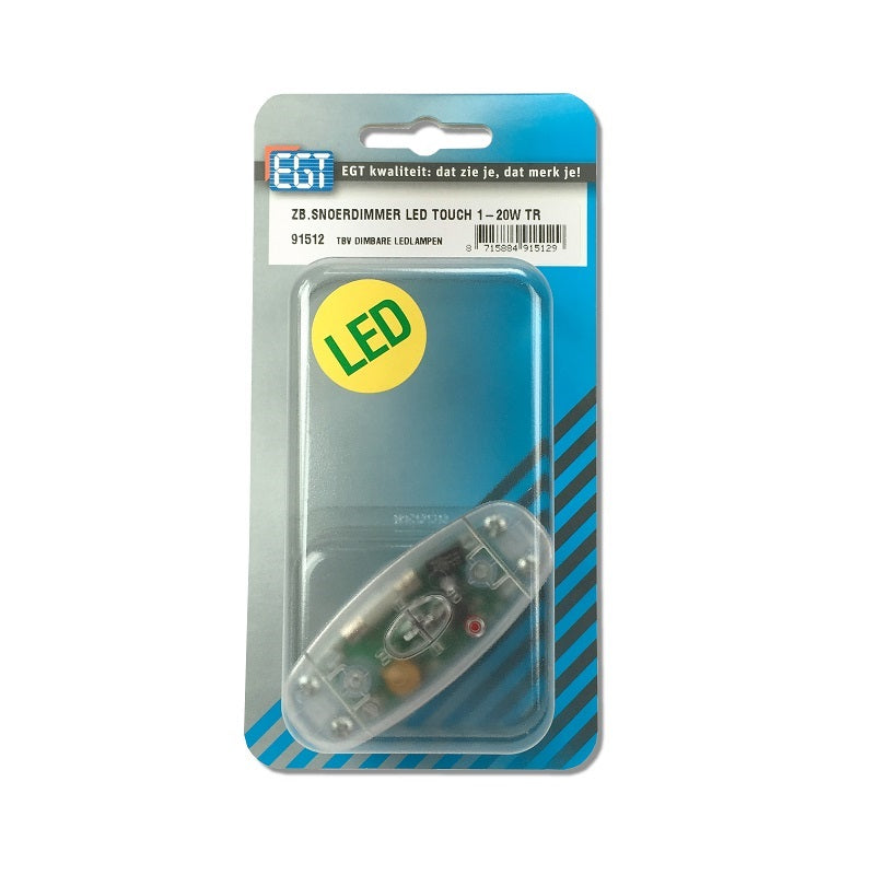 EGT Snoerdimmer LED TOUCH 1-50w Transparant