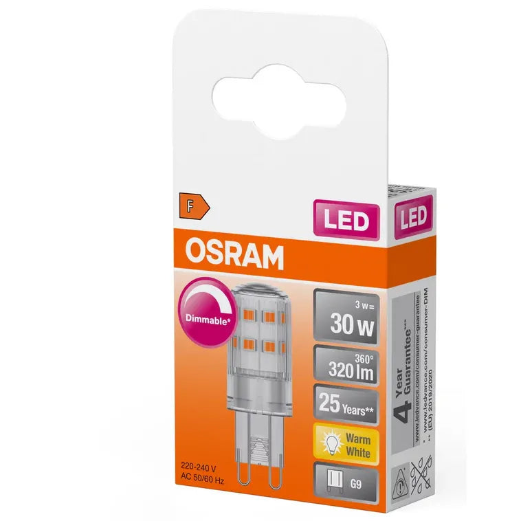 OSRAM LEDPIN30DIM 230V 3,0W 827 G9
