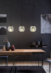 Eglo Ariscani 3L- Hanglamp Balk Zwart/Smoke De laatste Showroom model NU: