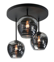 Highlight Fantasy Apple 3-Lichts Ronde Plafondlamp met Smoke glazen