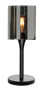 Diverso Tafellamp Zwart met Smoke Glas