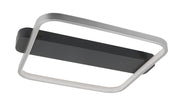 Ascona LED Plafondlamp 40x40cm Zwart-Nikkel