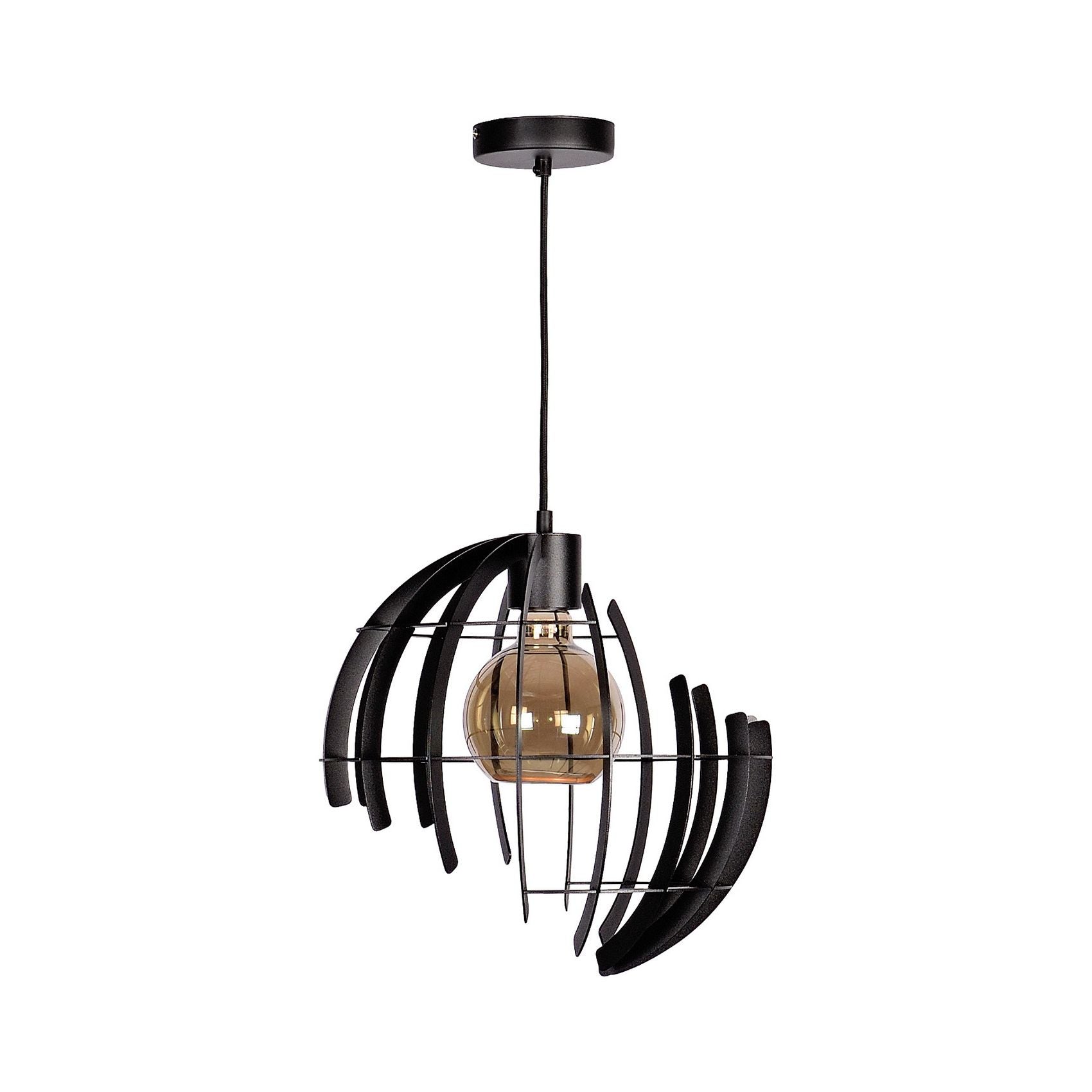 ZTaHL Hanglamp Terra Ø35cm 2402-9005 Zwart Ral structuur 9005 - De Smid Verlichting