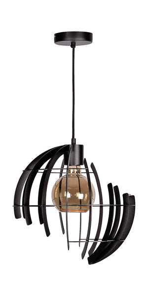 ZTaHL Hanglamp Terra Ø35cm 2402-9005 Zwart Ral structuur 9005