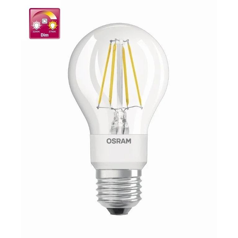 Osram LED Lamp Standaard A60 E27 Warm Glow Dimbaar 60watt - De Smid Verlichting