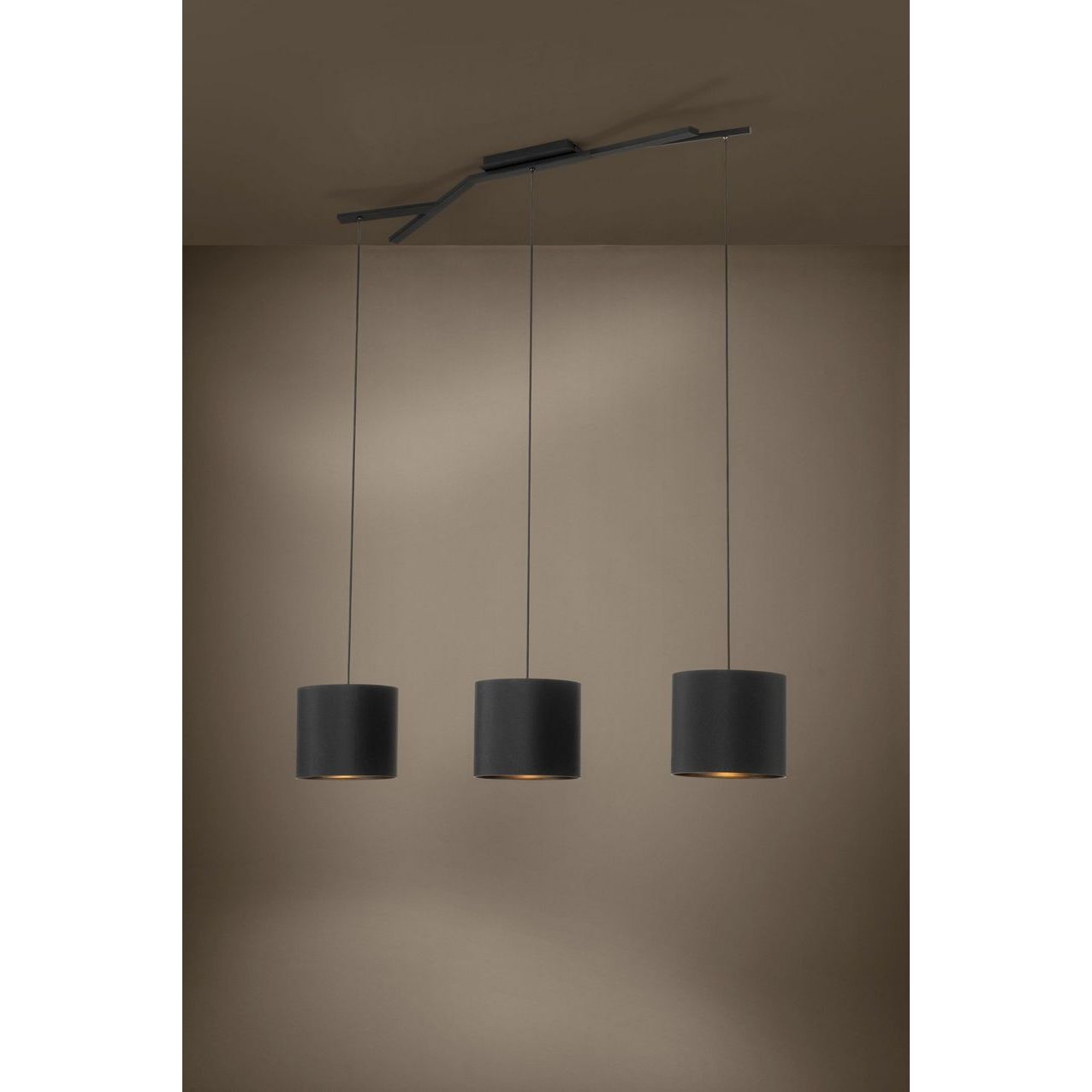 Balnario 3-Lichts Hanglamp met kappen Zwart   NU: - De Smid Verlichting
