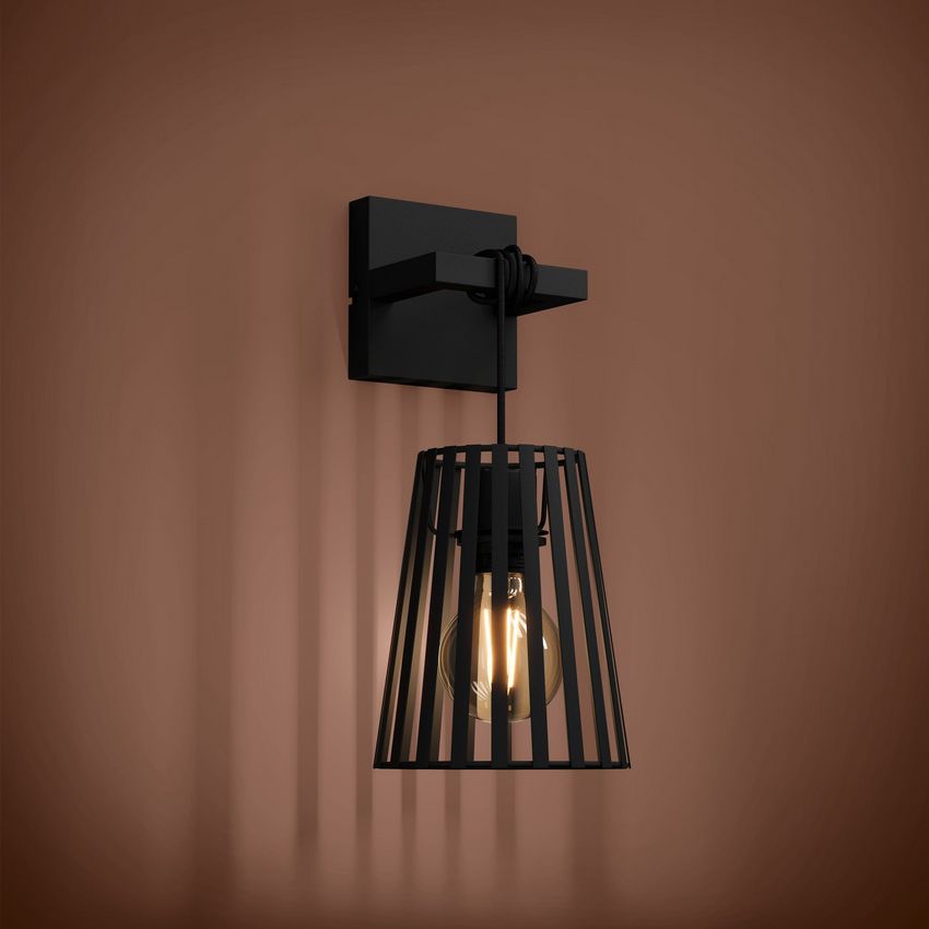 Bogota Wandlamp Zwart hoogte 39cm
