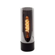 Eglo 33983 Keyns Tafellamp H29,5cm Zwart/Gestoomd glas transparant zwart