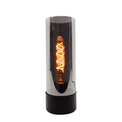 Eglo 33983 Keyns Tafellamp H29,5cm Zwart/Gestoomd glas transparant zwart