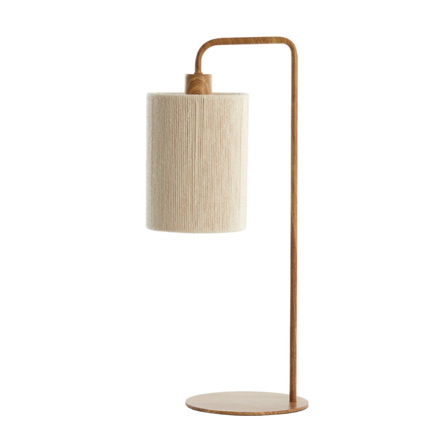 Table lamp 26x20x59,5 cm DONIO wood print natural+rope cream