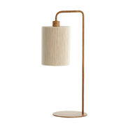Table lamp 26x20x59,5 cm DONIO wood print natural+rope cream